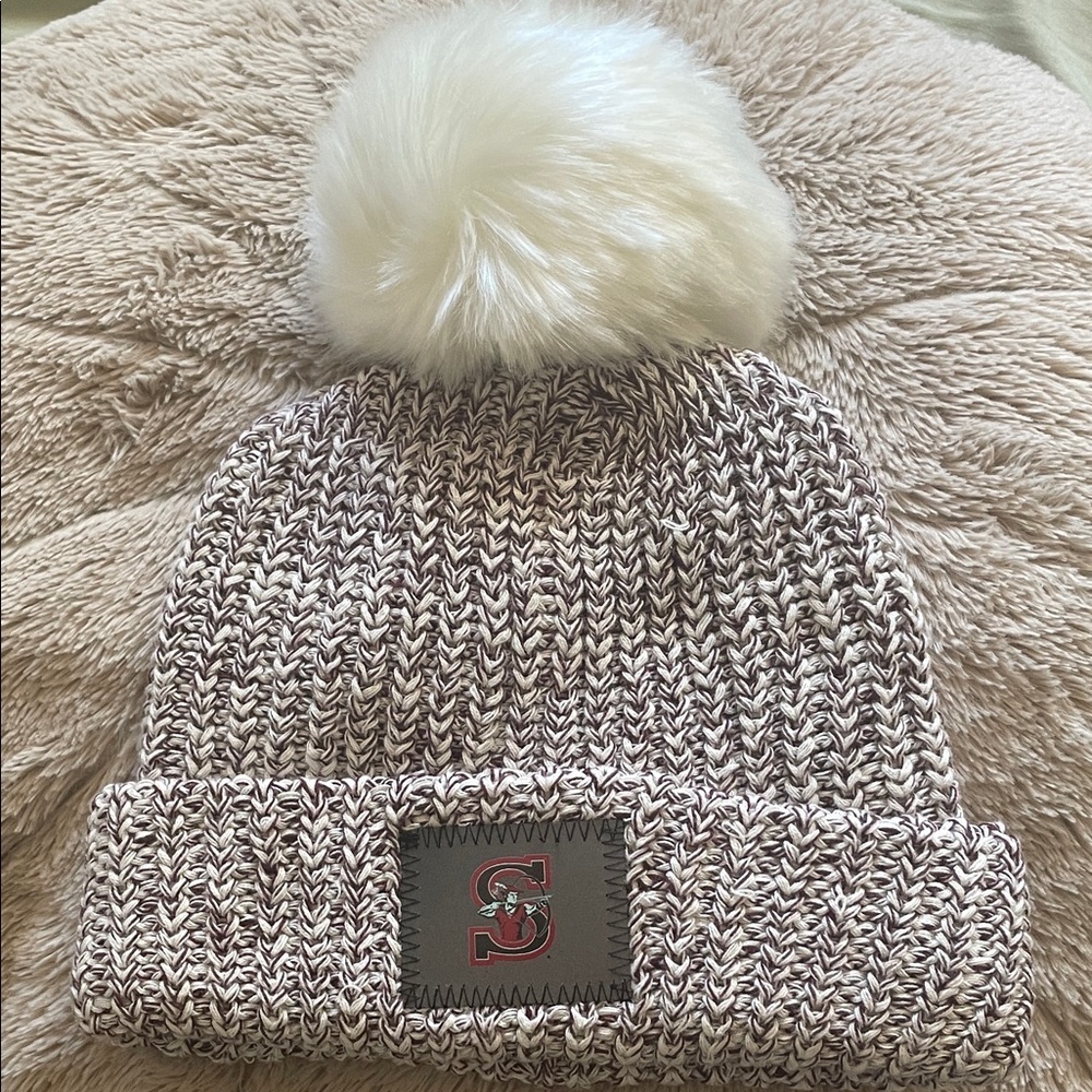 Love Your Melon Black and White Knit Beanie